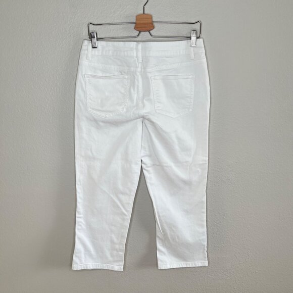 Maurices Womens White Cropped Mid Rise Denim Jeans Size 10 - Picture 2 of 9